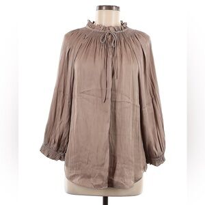 Carmen Marc Valvo 3/4 Sleeve Satin Blouse